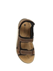 Pavers Brown Light Pavers Adjustable Leather Walking Sandals - Image 4 of 5