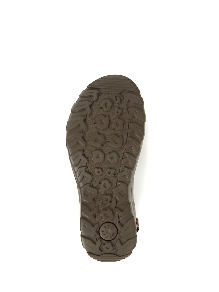 Pavers Brown Light Pavers Adjustable Leather Walking Sandals - Image 5 of 5