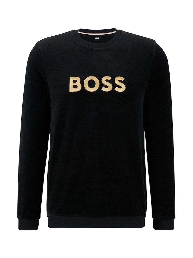BOSS Black Velour Sweatshirt - Image 5 of 5