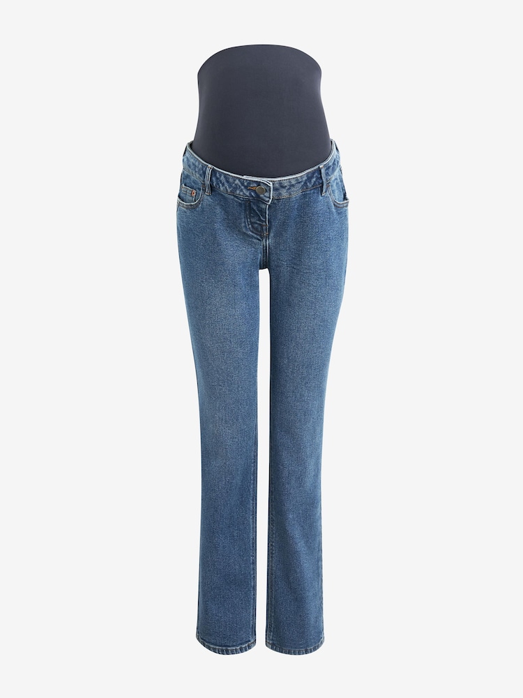 Dunkelblau - Gerade geschnittene Jeans - Bild 1 von 3 Dunkelblau - Gerade geschnittene Jeans - Bild 1 von 3