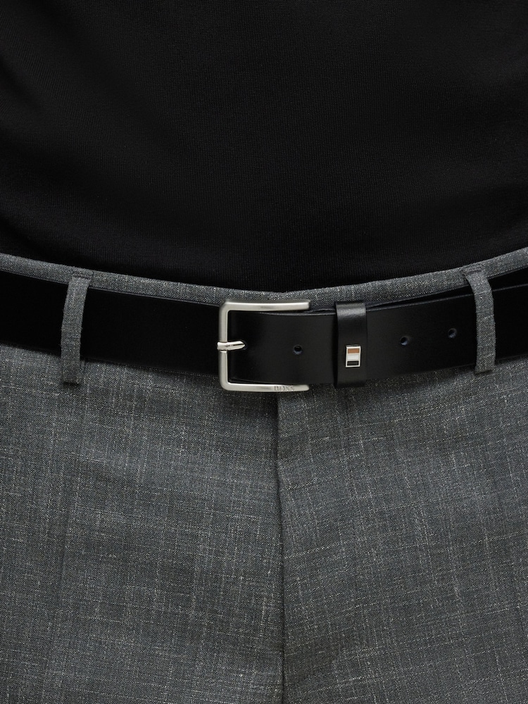 BOSS Black Flag Buckle Leather Belt - Image 5 of 5