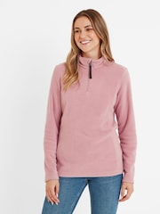 Tog 24 Pink Revive Fleece Zip Neck Jumper - Image 1 of 5