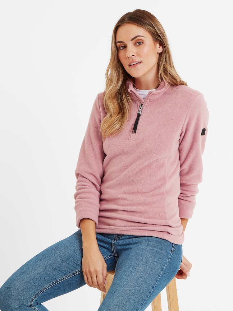 Tog 24 Pink Revive Fleece Zip Neck Jumper - Image 4 of 5