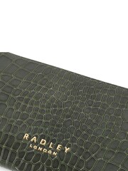 Radley London Large Green Linden Gardens Faux Croc-Effect Zip Around Matinee Purse - Image 4 of 4
