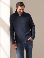 Truly Blue Windsor Midnight 3/4 Zip Jumper - Image 1 of 4