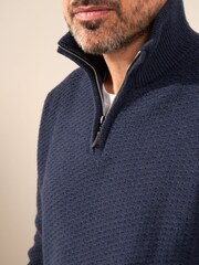 Truly Blue Windsor Midnight 3/4 Zip Jumper - Image 3 of 4