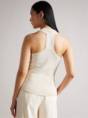 Ted Baker Yensine Natural Machine Crochet Knit Top - Image 2 of 6