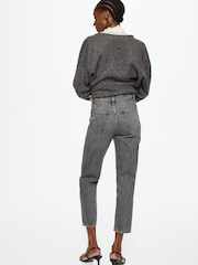 Mango Grey Mom High Waist Jeans - Image 2 of 9