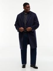 Tommy Hilfiger Blue Plus New York Label Wool Blend Coat - Image 1 of 5
