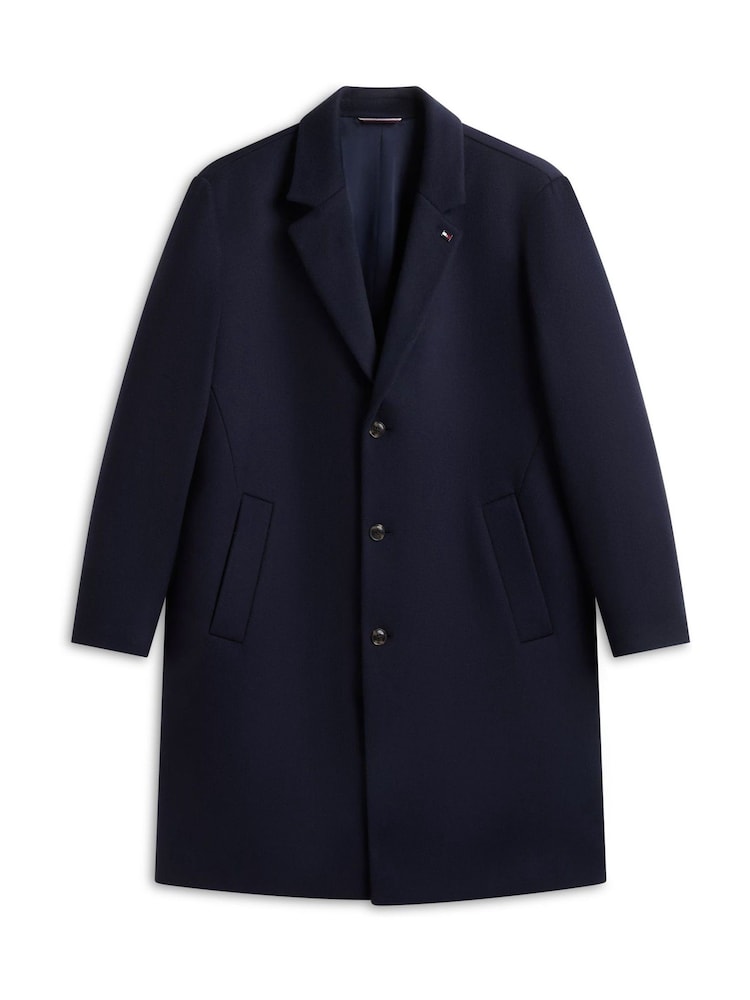 Tommy Hilfiger Blue Plus New York Label Wool Blend Coat - Image 5 of 5