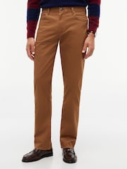 Tommy Hilfiger Brown Denton Slim Straight Chinos - Image 1 of 5