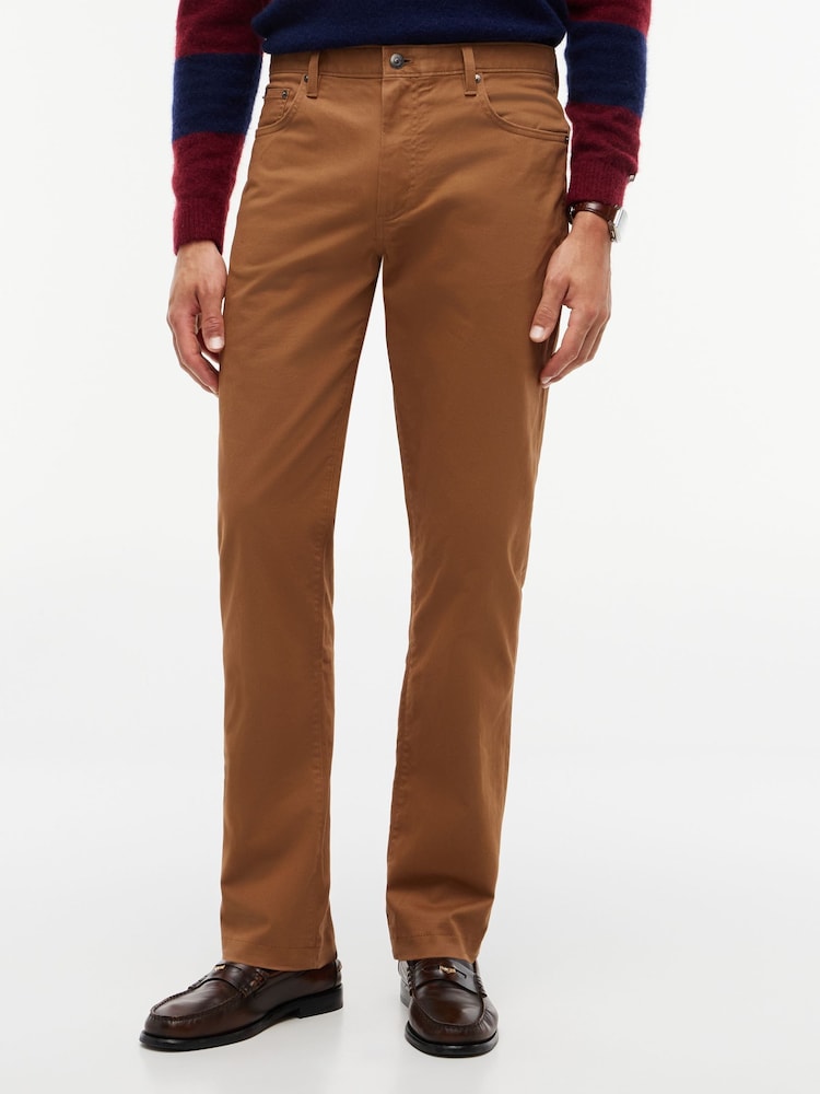 Tommy Hilfiger Brown Denton Slim Straight Chinos - Image 1 of 5
