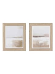Gallery Home Beige Quiet Strands Framed Canvas Set of 2 - Image 4 of 4