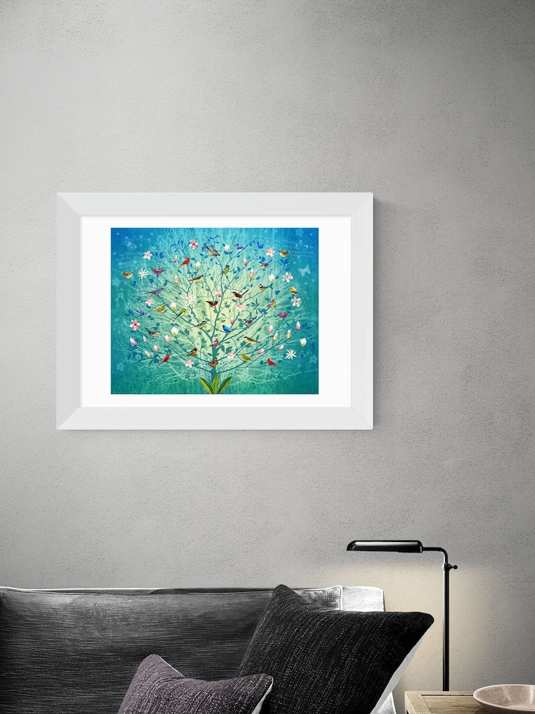 White The Singing Tree by Fiona Watson Framed Print - Image 1 of 2