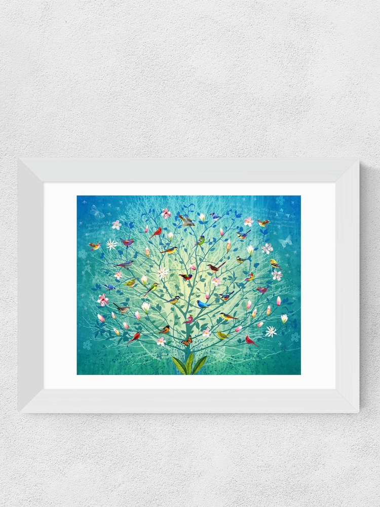 White The Singing Tree by Fiona Watson Framed Print - Image 2 of 2