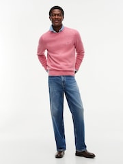 Розовый - Джемпер из овечьей шерсти с круглым вырезом Tommy Hilfiger - Изображение 2 7