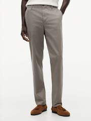 Сұр - Tommy Hilfiger Denton Slim Straight текстуралы чинос - 5суретінің 1 суреті