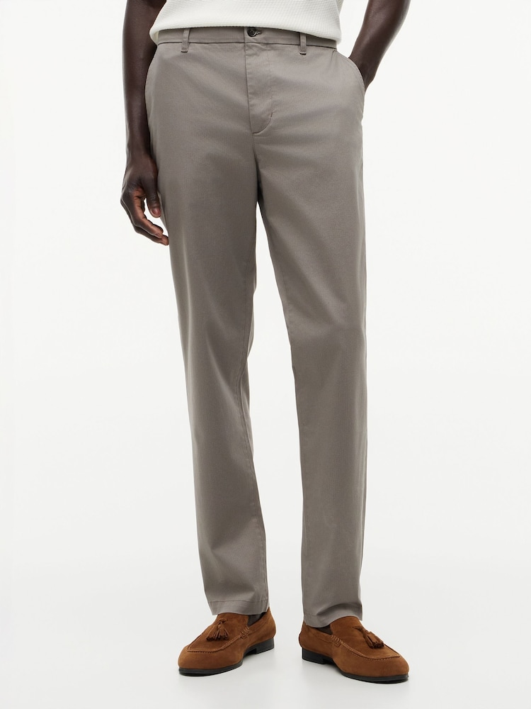 Сұр - Tommy Hilfiger Denton Slim Straight текстуралы чинос - 5суретінің 1 суреті