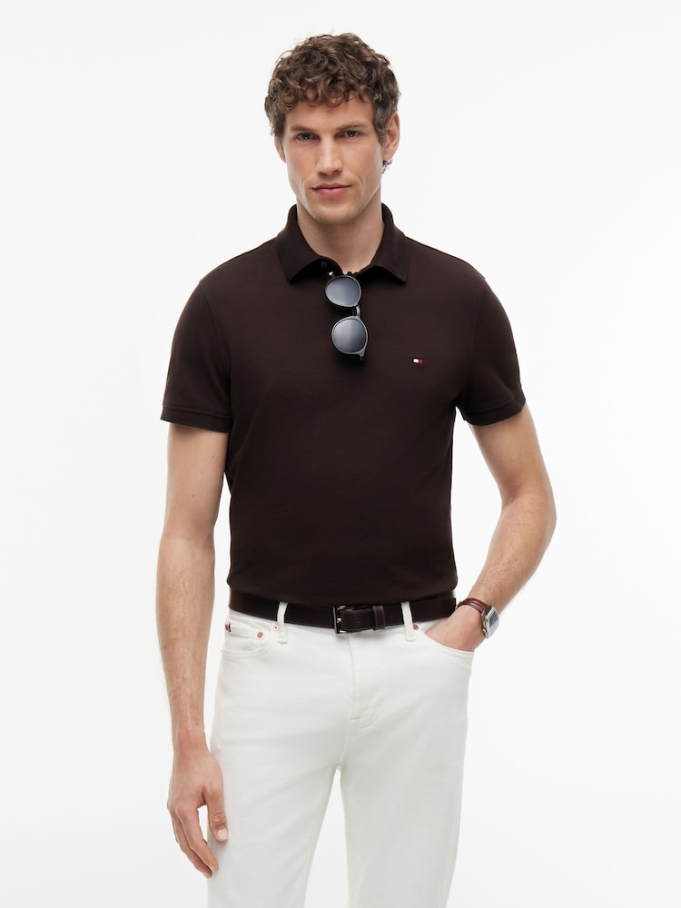 Marrón chocolate - Corte estándar - Polo de piqué 1985 de Tommy Hilfiger - Imagen 1 de 5 Marrón chocolate - Corte estándar - Polo de piqué 1985 de Tommy Hilfiger - Imagen 1 de 5