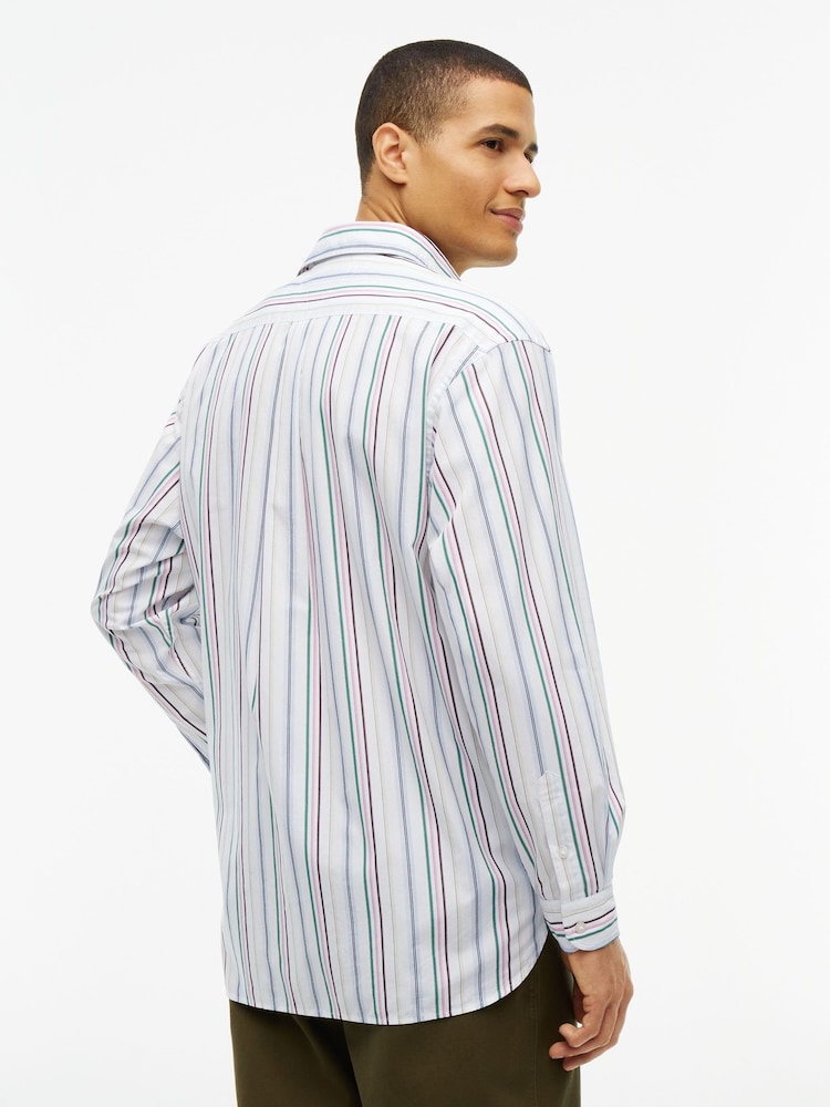 Tommy Hilfiger Relaxed Fit Mixed Stripe Poplin Shirt - Image 2 of 6