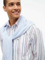 Tommy Hilfiger Relaxed Fit Mixed Stripe Poplin Shirt - Image 4 of 6