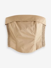 Camel Zip Front Corset Top - Image 6 of 7