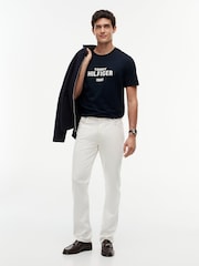 Tommy Hilfiger Blue Contrast Logo Crew Neck Jersey T-Shirt - Image 2 of 6