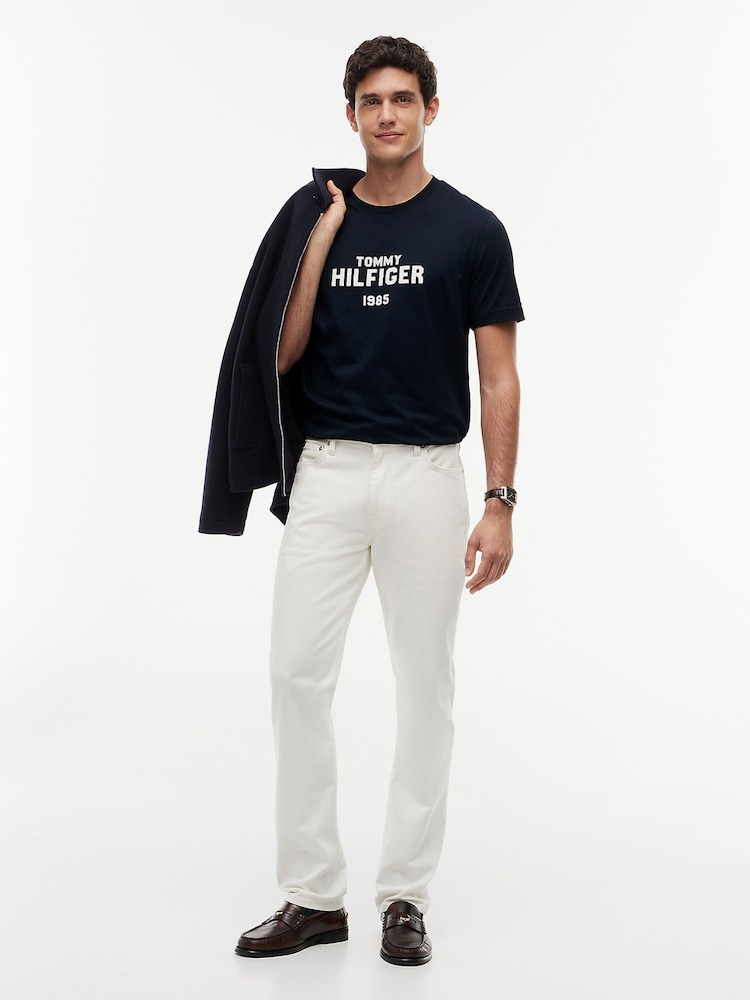 Tommy Hilfiger Blue Contrast Logo Crew Neck Jersey T-Shirt - Image 2 of 6 Tommy Hilfiger Blue Contrast Logo Crew Neck Jersey T-Shirt - Image 2 of 6
