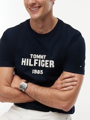 Tommy Hilfiger Blue Contrast Logo Crew Neck Jersey T-Shirt - Image 3 of 6