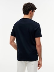 Tommy Hilfiger Blue Contrast Logo Crew Neck Jersey T-Shirt - Image 4 of 6