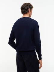 Tommy Hilfiger Sky Blue Crew Neck Jumper With Cashmere - Image 4 of 6