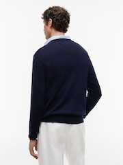 Tommy Hilfiger Blue V-Neck Jumper With Cashmere - Image 2 of 5
