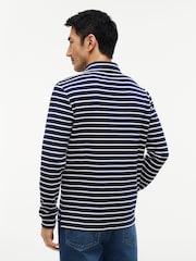 Tommy Hilfiger Blue Regular Waffle Long Sleeve Polo Shirt - Image 2 of 5