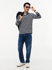 Tommy Hilfiger Blue Regular Waffle Long Sleeve Polo Shirt - Image 3 of 5