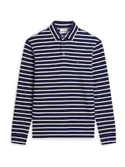 Tommy Hilfiger Blue Regular Waffle Long Sleeve Polo Shirt - Image 5 of 5