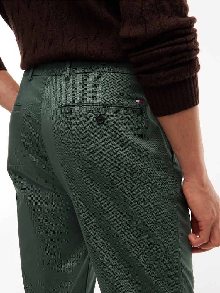 Tommy Hilfiger Green Denton Slim Straight Textured Chinos - Image 4 of 4
