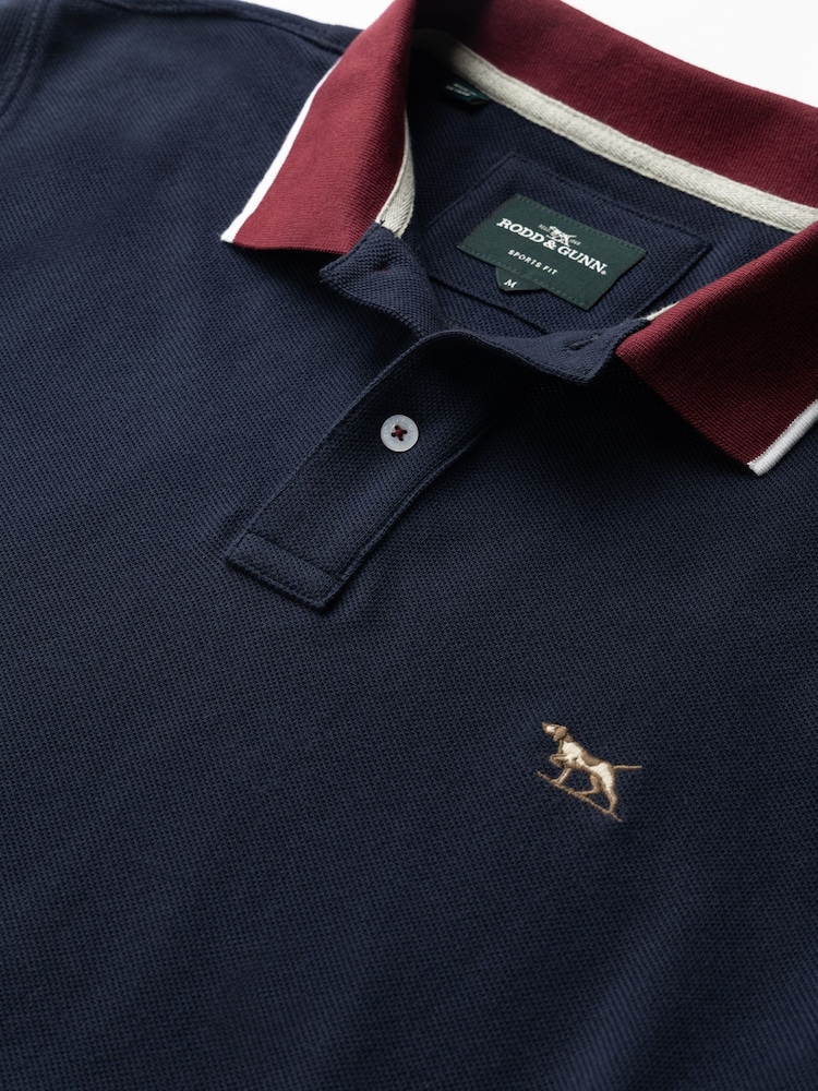 Rodd & Gunn Blue New Lynn Sports Fit Polo Shirt - Image 5 of 5 Rodd & Gunn Blue New Lynn Sports Fit Polo Shirt - Image 5 of 5