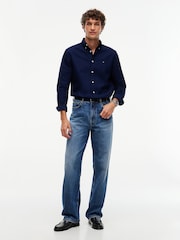 Tommy Hilfiger Navy Blue Regular Fit Oxford Shirt - Image 2 of 6
