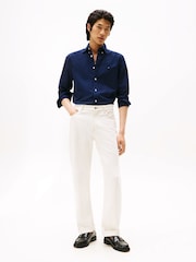 Tommy Hilfiger Navy Blue Regular Fit Oxford Shirt - Image 3 of 6