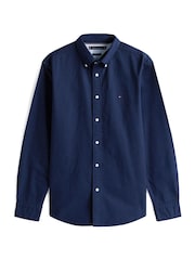 Tommy Hilfiger Navy Blue Regular Fit Oxford Shirt - Image 6 of 6