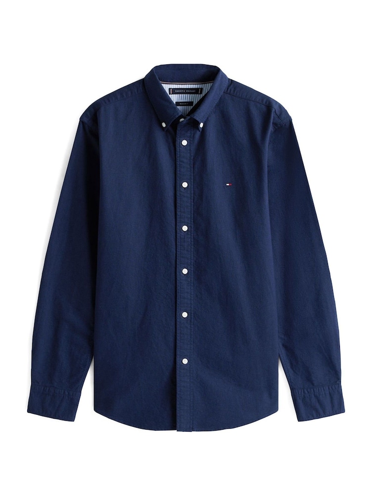 Tommy Hilfiger Navy Blue Regular Fit Oxford Shirt - Image 6 of 6 Tommy Hilfiger Navy Blue Regular Fit Oxford Shirt - Image 6 of 6