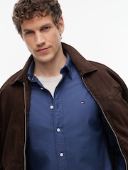Tommy Hilfiger Dark Blue Regular Fit Oxford Shirt - Image 4 of 5