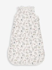 JoJo Maman Bébé White Safari Print 1 Tog Baby Sheet Sleeping Bag - Image 2 of 3