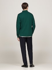 Žalia - Tommy Hilfiger 1985 įprasto kirpimo ilgomis rankovėmis polo marškinėliai - 5 paveikslėlis iš 6