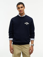 Tommy Hilfiger Blue 1985 Logo Terry Crew Neck Sweatshirt - Image 1 of 6