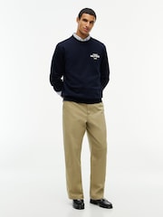 Tommy Hilfiger Blue 1985 Logo Terry Crew Neck Sweatshirt - Image 4 of 6