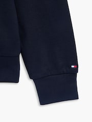 Tommy Hilfiger Blue 1985 Logo Terry Crew Neck Sweatshirt - Image 6 of 6