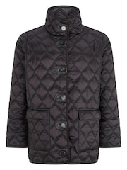 Mint Velvet Black Oversized Quilted Jacket - Image 3 of 4