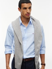 Tommy Hilfiger Blue Flex Slim Fiit Dobby Shirt - Image 2 of 5