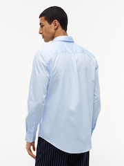 Tommy Hilfiger Blue Flex Slim Fiit Dobby Shirt - Image 3 of 5